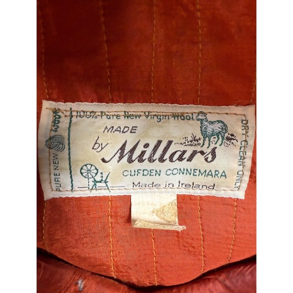 Millars Irish Wool Herringbone Tweed Flat Cap Hat Made in Ireland Men's - Picture 4 of 6